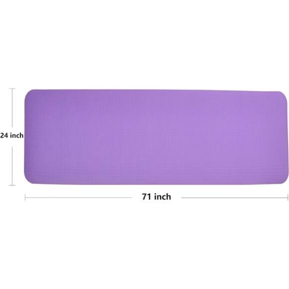 All Purpose 1/2-Inch Extra Thick High Density Anti-Tear Exercise Yoga Mat - Picture 5 of 8